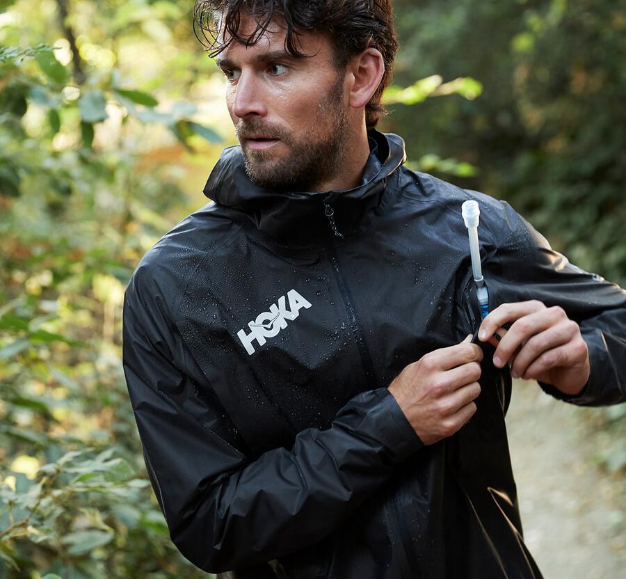 Chaquetas Hoka One One Hombre - Gore-Tex Shakedry™ Run - Negras - OGD936510